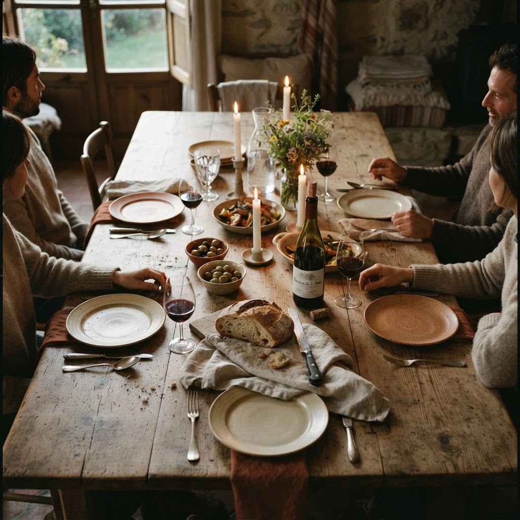 A meal is not fuel. It is the reason to stay seated.